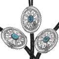 Natural Turquoise Bolo Tie Navajo Made Western Apparel 43997