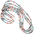 Desert Pearls Spiny Oyster Coral Turquoise Necklace 44068