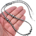 Navajo Beaded Sterling Silver Necklace