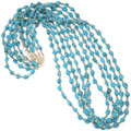 Navajo Gold Bead Turquoise Necklace Artist Lula Begay 44103