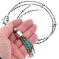 Turquoise Heishi Sterling Silver Necklace 44117