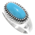 Navajo Sterling Silver Turquoise Ring 44118