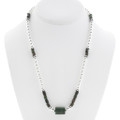 Sterling Silver Green Turquoise Necklace 44189