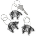 Horned Owl Hopi Kachina Sterling Bear Design Key Ring 44192