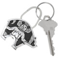 Sterling Silver Owl Kachina Design Bear Key Ring 44201