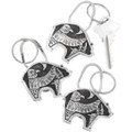 Bear Shaped Sterling Silver Key Chain Eagle Kachina Design 44202