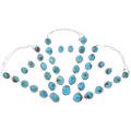 Turquoise Silver Navajo Made Necklace Earrings Set 29669