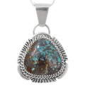 Navajo Bisbee II Turquoise Pendant 44325