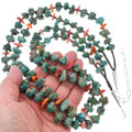 Authentic Santo Domingo Turquoise Heishi Necklace Artist Andrew and Gladys Pacheco 44350