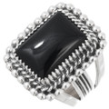 Sterling Silver Onyx Mens Ring 44361