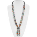 Navajo Desert Pearls Sterling Silver Turquoise Necklace 44376