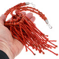 Natural Red Coral Three Strand Necklace 44384