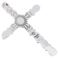 Native American Turquoise Cross Sterling Silver Pendant 44428