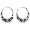 Navajo Sterling Silver Turquoise Earrings 44431