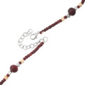 Bone Bead Maroon Eclectic Affordable Boho Necklace 44437