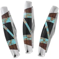 Turquoise Inlay Fancy Handle Utility Folding Pocket Knife 44451