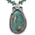 Sterling Silver Desert Pearls Turquoise Heishi Necklace Pendant 44453