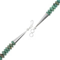 Natural Royston Turquoise Pendant Sterling Silver Beaded Heishi Necklace 44453