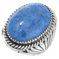 Mens Sterling Silver Denim Lapis Ring 44474