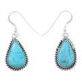 Matching Teardrop Turquoise Earrings French Hooks 44508