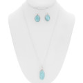 Sterling Silver Larimar Pendant with Chain 44514