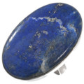 Sterling Silver Oval Genuine Lapis Ring 44518