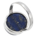 Smooth Bezel Sterling Silver Lapis Ring 44522