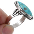 Sterling Silver Turquoise Navajo Ladies Ring 44524