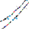 Colorful Multi Stone Beaded Navajo Necklace Artist Lula Begay 44539