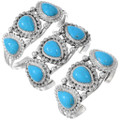 Authentic Navajo Turquoise Bracelet Artist Garrison Boyd Signed 44546