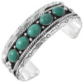 Navajo Turquoise Sterling Silver Cuff Bracelet 44576