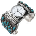 Old Pawn Navajo Cluster Turquoise Wide Watch Cuff by Jonah Nez 1557