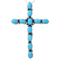 Natural Sleeping Beauty Turquoise Cross Pendant 44605