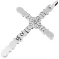 Navajo Turquoise Cross Sterling Pendant With Silver Chain 1190