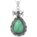 Sterling Silver Hopi Maiden Turquoise Pendant 44656