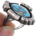 Vintage Navajo Sterling Silver Bisbee Turquoise Ring 44664
