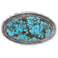 Sterling Silver Number 8 Turquoise Belt Buckle 44668