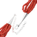 AAA Grade Mediterranean Red Coral Beaded Navajo Necklace 44671