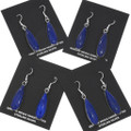 Sterling Silver A Grade Lapis Lazuli Teardrop Dangle Earrings 44679