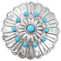 Sterling Silver Navajo Sleeping Beauty Turquoise Pendant 44682