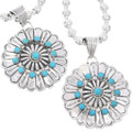 Native American Turquoise Sterling Silver Pendant 44682