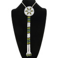 Vintage Hand Beaded Medallion Native American Bolo Tie 44689