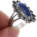 Ladies Lapis Lazuli Sterling Silver Ring 44698