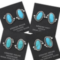 High Grade Blue Turquoise Navajo Earrings 44705