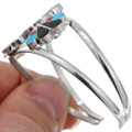 Sterling Silver Cuff Inlaid Zuni Thunderbird Symbol Bracelet 44708