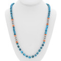Navajo Beaded Natural Turquoise Necklace 44734