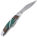 Navajo Inlaid Malachite Folding Knife 44739