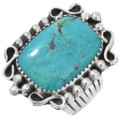 Navajo Sterling Silver Turquoise Ring 44746