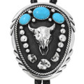 Sleeping Beauty Turquoise Buffalo Skull Bolo Tie 44747