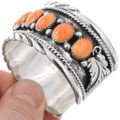 Orange Spiny Oyster Native American Cuff Bracelet 44767